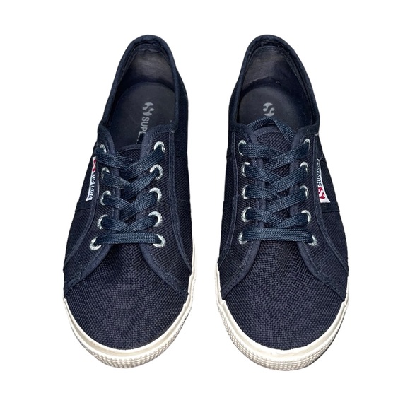 Like New Superga Tennis Shoes Sneakers 7 Navy Blue - Picture 15 of 15